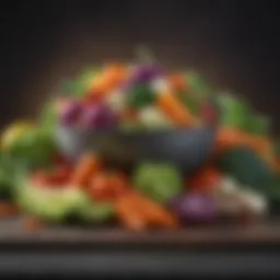 Colorful assortment of low carb vegetables