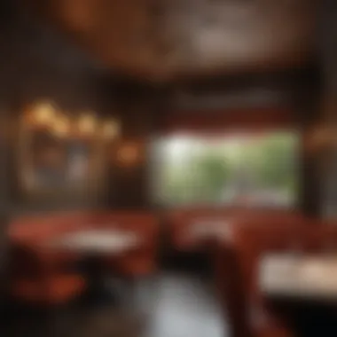 Intimate Atmosphere of a Hidden Culinary Gem Charming interior of a hidden gem restaurant with unique decor and intimate ambiance