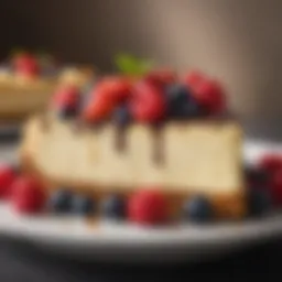 Decadent keto cheesecake topped with fresh berries
