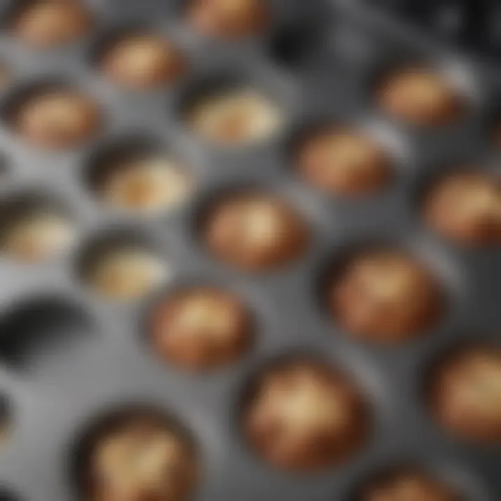 Detailed view of muffin tin durability and design