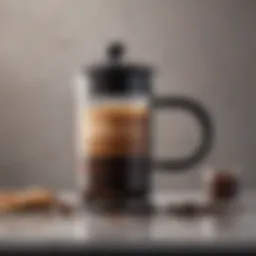 Elegant design of a double walled coffee press showcasing its aesthetic appeal