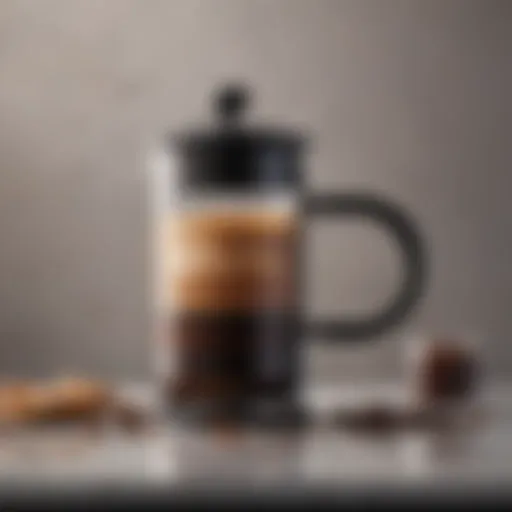 Elegant design of a double walled coffee press showcasing its aesthetic appeal
