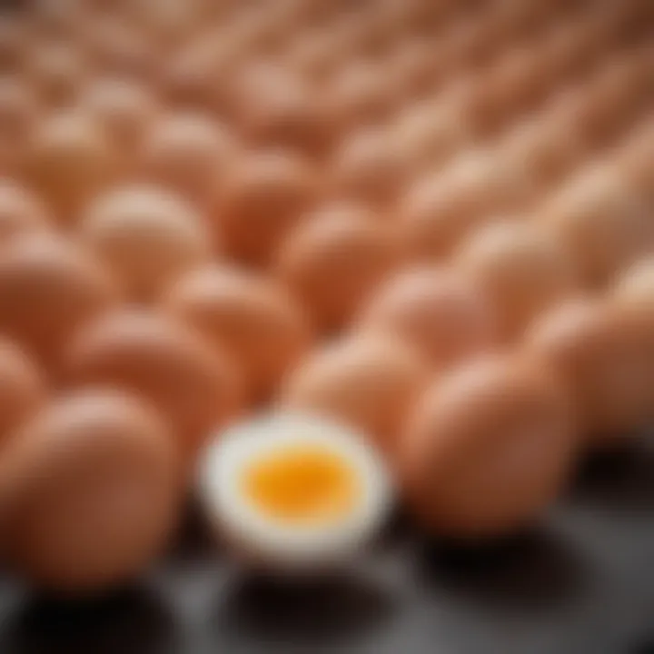 Nutritional composition of eggs highlighting protein content