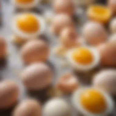 Different types of proteins found in egg whites and yolks