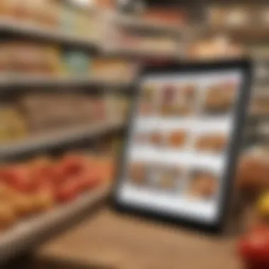 A well-organized virtual shopping list shown on a tablet screen