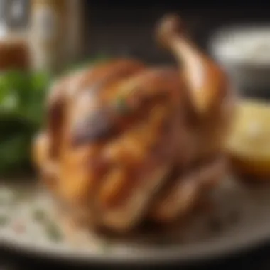 Grilled Chicken Elevated by Ranch Seasoning An elegant dish of grilled chicken garnished with ranch seasoning.