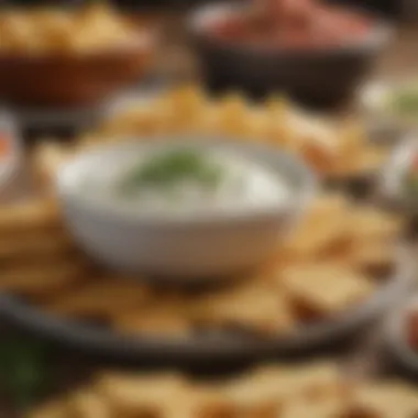 A quick snack plate featuring ranch seasoning in dips and spreads.