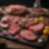 A curated selection of wild game meats displayed elegantly