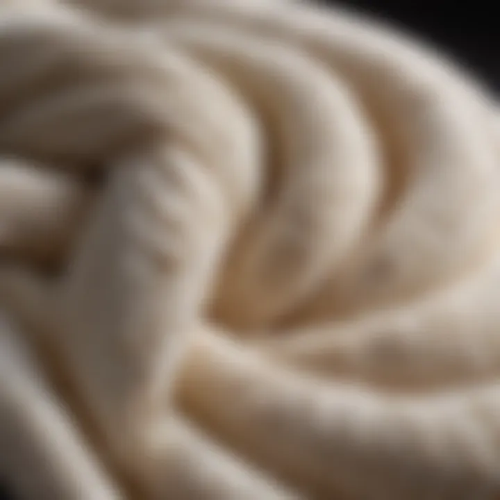 A close-up of towel fibers showcasing softness