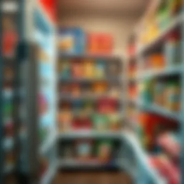 Well-Stocked Non-Refrigerated Snack Pantry An organized pantry showcasing non-refrigerated snack options.