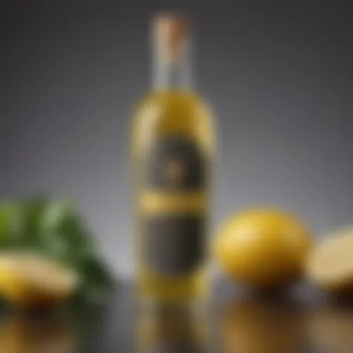 Artisan-crafted personalized limoncello bottle showcasing intricate designs