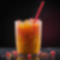A vibrant boba drink showcasing colorful tapioca pearls