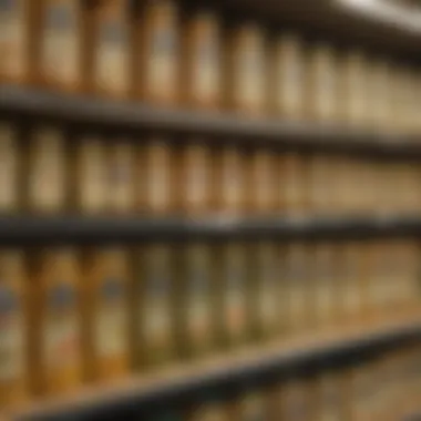 Diverse Vegan Parmesan Cheese Varieties Selection of vegan parmesan cheese varieties on a store shelf