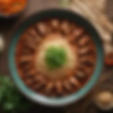 A Traditional Vegetarian Asian Dish A traditional Asian dish showcasing vibrant colors and textures, appealing to the senses.
