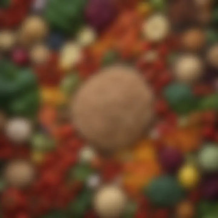 A colorful assortment of fresh vegetables and grains