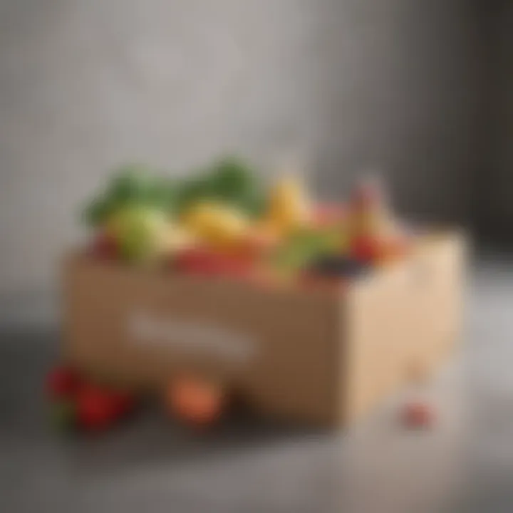 A sleek delivery box filled with fresh smoothie ingredients ready for shipment