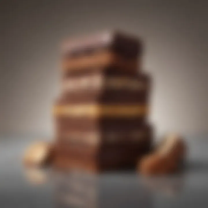 An assortment of high-quality ingredients used in the making of gourmet chocolate desserts.