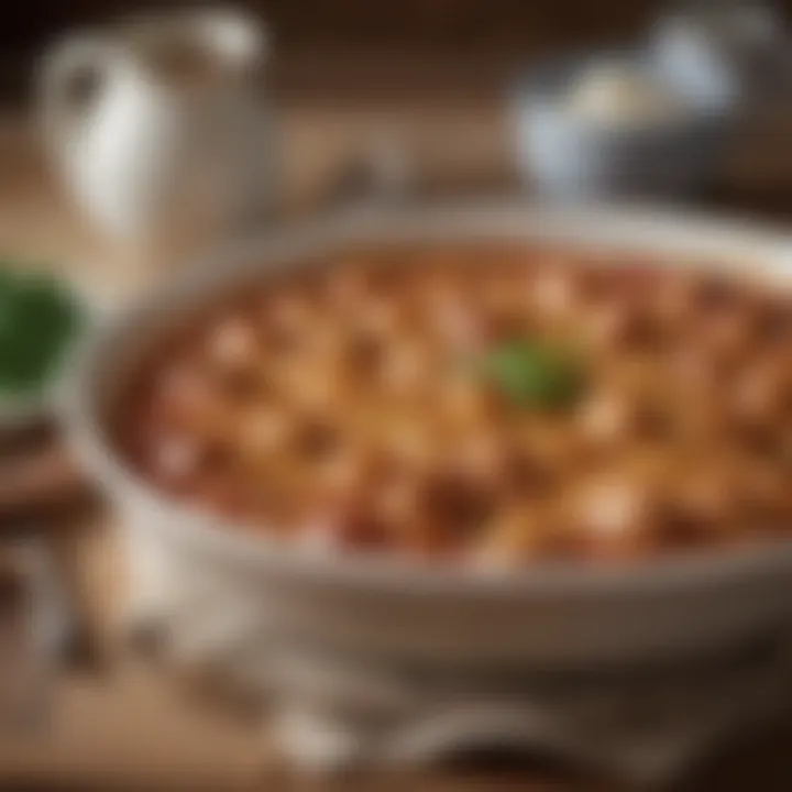 A close-up of a classic comfort dish