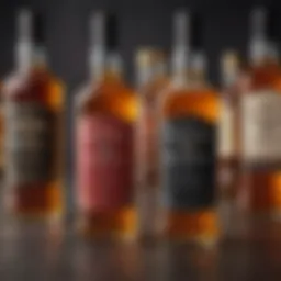 A selection of premium Scotch whiskey bottles showcasing unique labels and designs.
