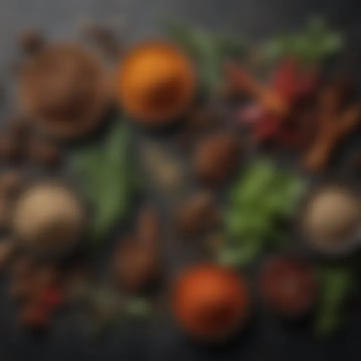 Herbs and spices known for their soothing properties.
