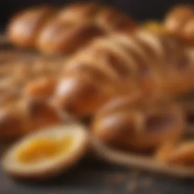 Various types of bread and pastries