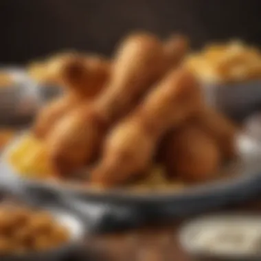 A picturesque spread of fried chicken served with sides