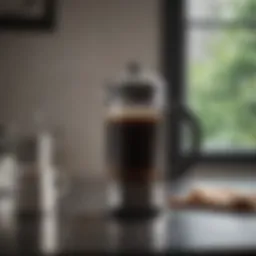 Elegant design of the Frieling French Press showcasing its stainless steel finish.