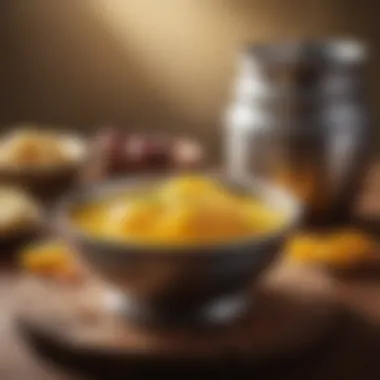 Ghee: A Staple of Indian Culinary Tradition A visual representation of ghee in a traditional Indian setting