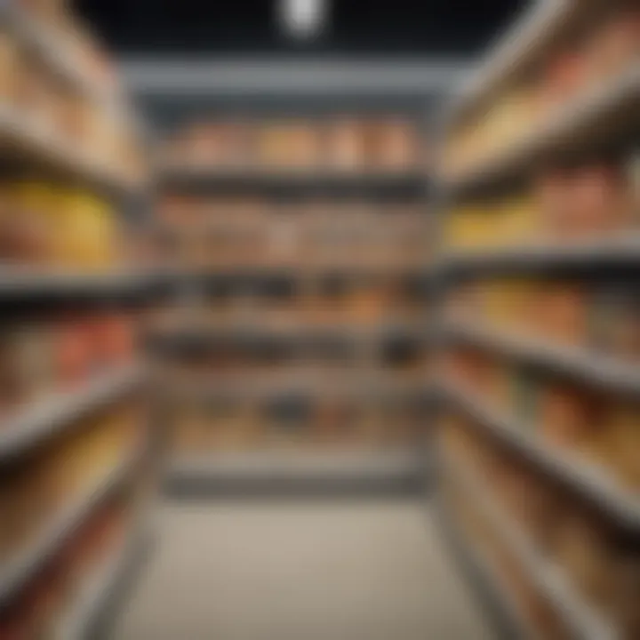 An array of gluten-free packaged meals in a grocery setting.