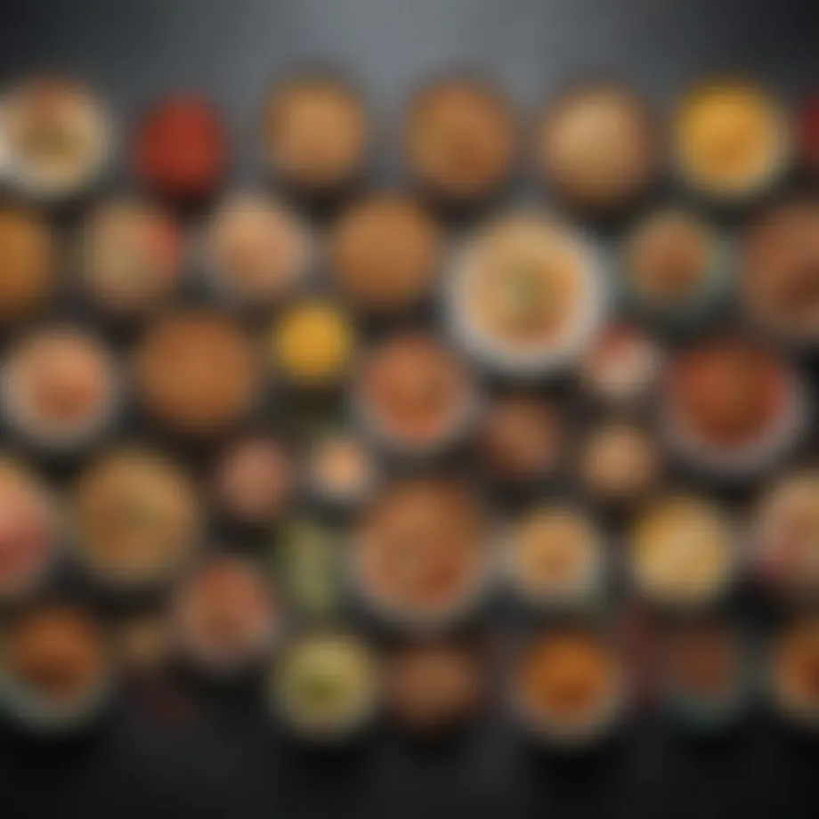A colorful assortment of gluten-free meals ready to eat.