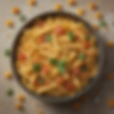 Pasta with Gouda Cheese A colorful dish showcasing Gouda cheese incorporated into a pasta dish