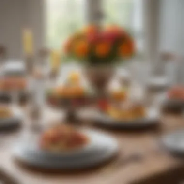 Sophisticated Table Arrangement Elegant table setting for graduation brunch