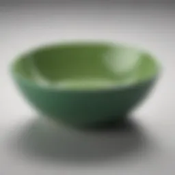 Close-up of Greenpan ceramic coating showcasing its smooth texture and vibrant color