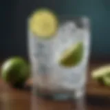 A refreshing glass of Texas Ranch Water garnished with lime and served with ice.