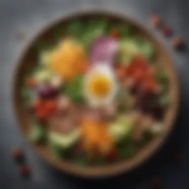 Artistry in Flavor Combinations An artistic arrangement of a harvest salad with a variety of textures