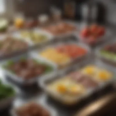 Meal Prep for Keto Success A cozy kitchen scene with a meal prep setup, featuring containers filled with prepped keto meals.