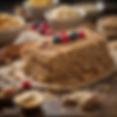 An assortment of ingredients for creating nutritious oatmeal bars