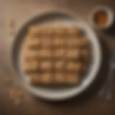 Oatmeal snack bars neatly arranged on a stylish plate