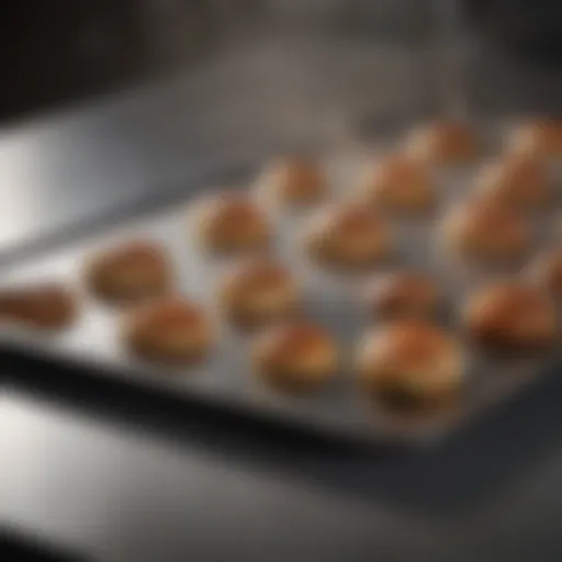 A high-temperature baking sheet with an even heat distribution.