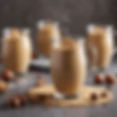 Variations of hazelnut creamer in elegant jars