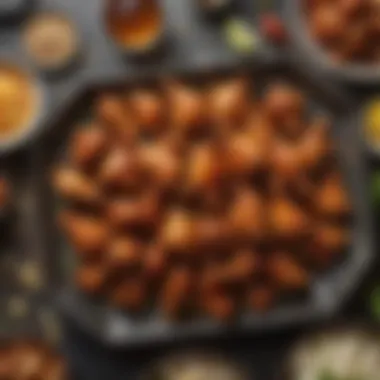 Essential Ingredients for Flavorful Wings Ingredients laid out for honey garlic chicken wings
