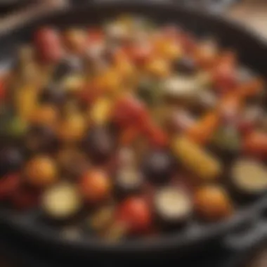 Delicious Roasted Vegetables An array of vibrant vegetables roasted to perfection on a pellet grill