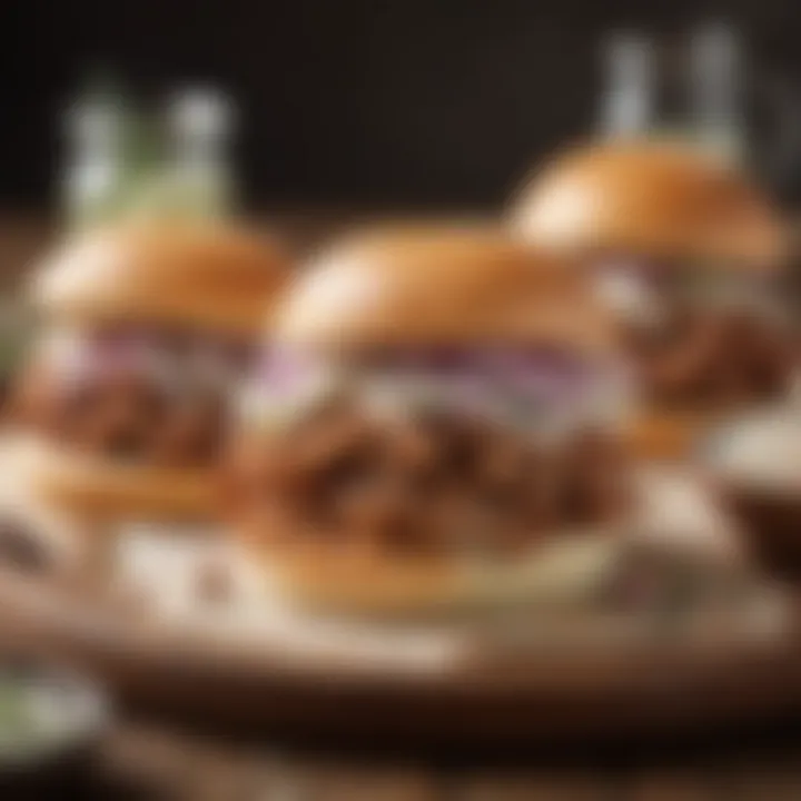 Delicious pulled pork served with coleslaw and buns