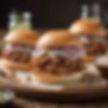 Pulled Pork with Coleslaw and Buns Delicious pulled pork served with coleslaw and buns