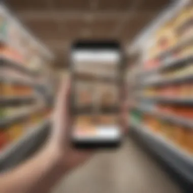 Illustration of a successful shopping app on a smartphone