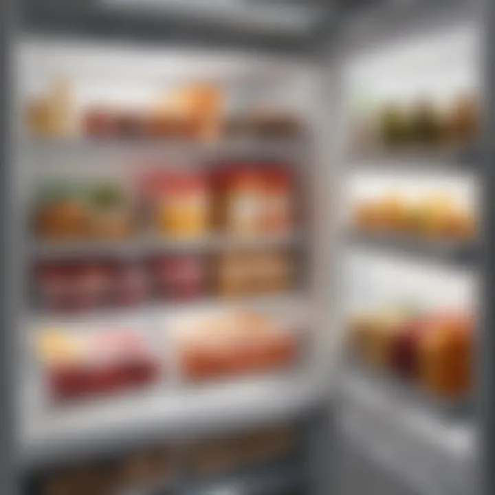 Organized freezer with labeled containers