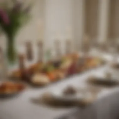 Table set for a traditional Seder dinner featuring symbolic foods.