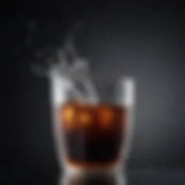 Quality Water for Brewing A pristine glass of filtered water reflecting light, symbolizing the importance of water quality in brewing coffee