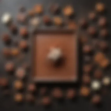 Cocoa and Chocolate Selection Variety of cocoa powders and chocolate bars laid out for selection