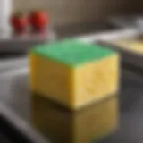 A clean, sterilized sponge ready for use in the kitchen.